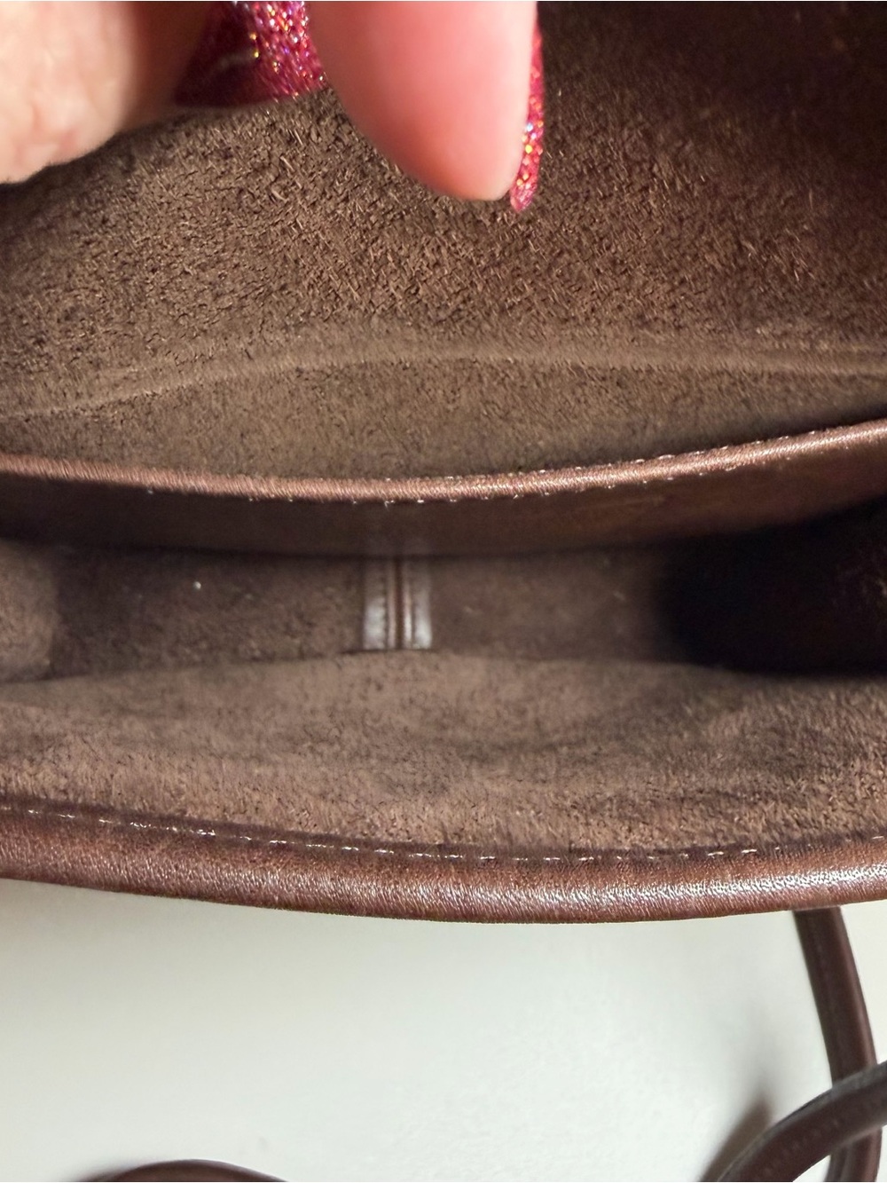 Vintage Coach Compact Pouch Bag 9620 Classic Brown Leather Shoulder Bag - Picture 10 of 10